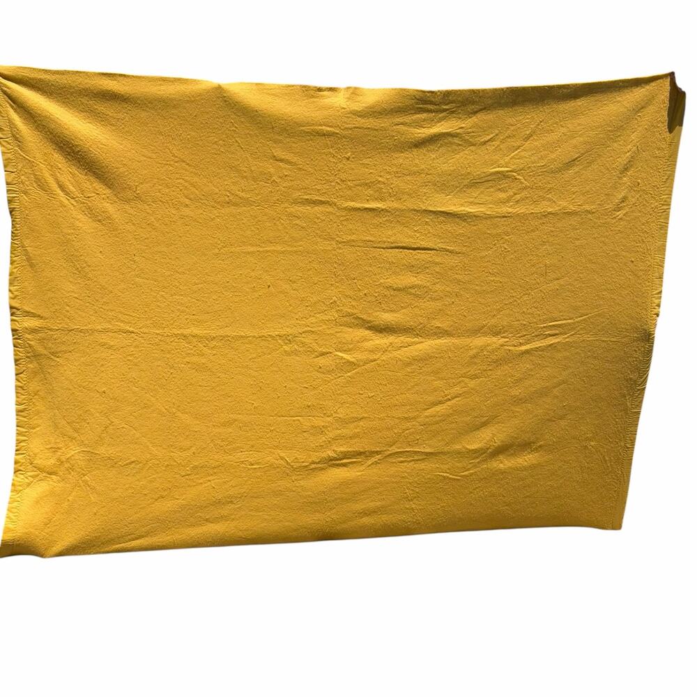 Vintage Acrylic Trim Yellow Gold Blanket Mid Century Satin Trim Retro MCM READ